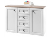 Sideboard Toskana weiß/Eiche Artisan Nachbildung Sideboard Toskana weiß/Eiche Artisan Nachbildung