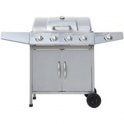 El Fuego Gasgrill Dayton 4-Brenner + Seitenbrenner Silber ca. 127,5 x 97 x 53 cm El Fuego Gasgrill Dayton 4-Brenner + Seitenbrenner Silber ca. 127,5 x 97 x 53 cm