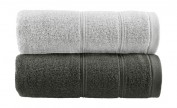 Handtuch (50 x 100cm), 2er-Set Silbergrau-Anthrazit Handtuch (50 x 100cm), 2er-Set Silbergrau-Anthrazit