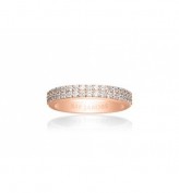 Ring Corte Due - 18K Roségold plattiert mit weißen Zirkonia Ring Corte Due - 18K Roségold plattiert mit weißen Zirkonia