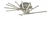 LED-Deckenleuchte, chrom, Arme verstellbar LED-Deckenleuchte, chrom, Arme verstellbar