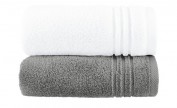 Handtuch (50 x 100cm), 2er-Set Anthrazit-Weiß Handtuch (50 x 100cm), 2er-Set Anthrazit-Weiß