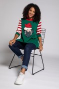 Pullover, Weihnachts-Mops, lange Ringelärmel Pullover, Weihnachts-Mops, lange Ringelärmel
