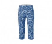 Bedruckte Stretchhose in 3/4-Länge, blau Bedruckte Stretchhose in 3/4-Länge, blau