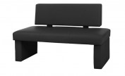 Woodford Kunstleder-Bank Seta schwarz Bänke Woodford Kunstleder-Bank Seta schwarz Bänke