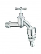 Auslaufventil »mit Knebelgriff«, Messing, silberfarben, 1/2" Auslaufventil »mit Knebelgriff«, Messing, silberfarben, 1/2"
