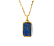 Kette, 925 Silber vergoldet, mit Lapislazuli Kette, 925 Silber vergoldet, mit Lapislazuli