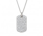 Kette, 925 Silber rhodiniert, mit Zirkonia Kette, 925 Silber rhodiniert, mit Zirkonia