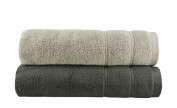 Badetuch (100 x 150cm), 2er-Set Taupe-Anthrazit Badetuch (100 x 150cm), 2er-Set Taupe-Anthrazit