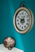 My Flair Wanduhr "Waclaw" aus Holz, grau/silber My Flair Wanduhr "Waclaw" aus Holz, grau/silber