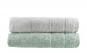 Duschtuch (70 x 140cm), 2er-Set Silbergrau-Mint Duschtuch (70 x 140cm), 2er-Set Silbergrau-Mint