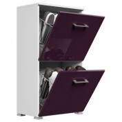 Posseik Schuhschrank Elite 2 Klappen 8 Paar Schuhe 52 cm x 96 cm Weiß-Brombeer Posseik Schuhschrank Elite 2 Klappen 8 Paar Schuhe 52 cm x 96 cm Weiß-Brombeer