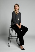 Shirt, Sektgläser, Classic, Rundhals, 3/4-Arm Shirt, Sektgläser, Classic, Rundhals, 3/4-Arm