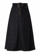 Rich & Royal Midirock mit Gitterkaro - Marineblau Rich & Royal Midirock mit Gitterkaro - Marineblau