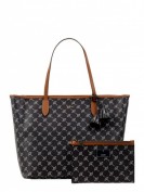 JOOP! Shopper mit Logo-Muster Modell 'Lara' - Dunkelblau JOOP! Shopper mit Logo-Muster Modell 'Lara' - Dunkelblau