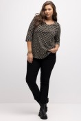 Shirt, Zierfalten, A-Linie, V-Ausschnitt, 3/4-Arm Shirt, Zierfalten, A-Linie, V-Ausschnitt, 3/4-Arm
