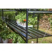 Tisch für Gewächshaus 'Qube 66' schwarz 182 x 64 x 9 cm Tisch für Gewächshaus 'Qube 66' schwarz 182 x 64 x 9 cm
