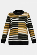 Pullover, versetzte Streifen, Stehkragen Pullover, versetzte Streifen, Stehkragen