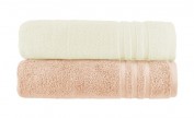 Duschtuch (70 x 140cm), 2er-Set Hellorange-Creme Duschtuch (70 x 140cm), 2er-Set Hellorange-Creme