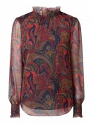 Lauren Ralph Lauren Blusenshirt mit Paisley-Dessin - Marineblau Lauren Ralph Lauren Blusenshirt mit Paisley-Dessin - Marineblau