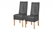 Polsterstuhl 2er Set Eiche anthrazit Polsterstuhl 2er Set Eiche anthrazit