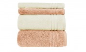 Handtuch-Set Hellorange-Creme, 4-teilig Handtuch-Set Hellorange-Creme, 4-teilig