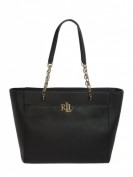 Lauren Ralph Lauren Shopper aus Leder mit Kettendetails - Schwarz Lauren Ralph Lauren Shopper aus Leder mit Kettendetails - Schwarz