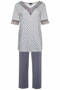Pyjama, Herzmuster, Spitzenausschnitt Pyjama, Herzmuster, Spitzenausschnitt