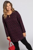 Longshirt, Blütenmuster, A-Line, Langarm Longshirt, Blütenmuster, A-Line, Langarm
