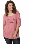 Shirt, Statement-Motiv, Oversized, Silberpunkte Shirt, Statement-Motiv, Oversized, Silberpunkte
