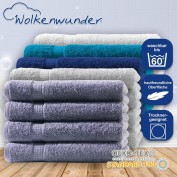 Wolkenwunder Elegance Handtuch 50x100 cm 4er Set (ca. 500 g/m²)... Navy Wolkenwunder Elegance Handtuch 50x100 cm 4er Set (ca. 500 g/m²)... Navy