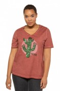 T-Shirt, Kaktusmotiv, Classic, Pailletten T-Shirt, Kaktusmotiv, Classic, Pailletten