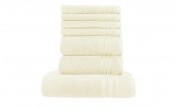 Handtuch-Set Creme, 7-teilig Handtuch-Set Creme, 7-teilig