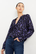 C&A Bluse-geblümt, Blau, Größe: 36 C&A Bluse-geblümt, Blau, Größe: 36
