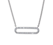 Kette, 925 Silber rhodiniert, mit Zirkonia Kette, 925 Silber rhodiniert, mit Zirkonia