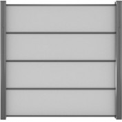 GroJaPremo HPL-Steckzaun Uni Grau 180 cm x 180 cm x 0,8 cm GroJaPremo HPL-Steckzaun Uni Grau 180 cm x 180 cm x 0,8 cm