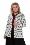 Jacke, grafisches Muster, offene Form Jacke, grafisches Muster, offene Form