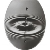 Wenko WC-Sitz Waterdrop Grau mit Absenkautomatik Wenko WC-Sitz Waterdrop Grau mit Absenkautomatik