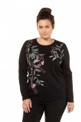 Shirt, Blätter-Motiv, Classic, Langarm Shirt, Blätter-Motiv, Classic, Langarm