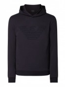 Emporio Armani Hoodie mit Logo-Print - Dunkelblau Emporio Armani Hoodie mit Logo-Print - Dunkelblau