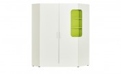 Eck-Kleiderschrank mit Innenspiegel Eck-Kleiderschrank mit Innenspiegel