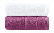 Handtuch (50 x 100cm), 2er-Set Weiß-Beere Handtuch (50 x 100cm), 2er-Set Weiß-Beere