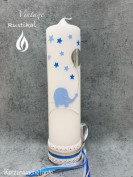 Kerze Elefant hellblau Motiv E-1 Kerze Elefant hellblau Motiv E-1