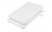 Waschhandschuh (16 x 21cm), 2er-Set Weiß Waschhandschuh (16 x 21cm), 2er-Set Weiß